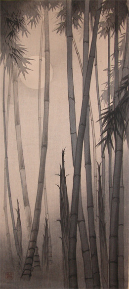 山本昇雲: Bamboo and Full Moon - Ronin Gallery