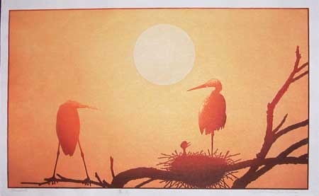 Yoshida, Tsukasa: Sunset - Ronin Gallery