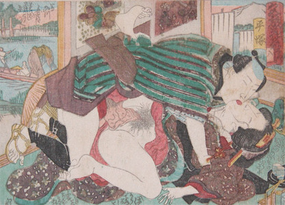 Utagawa Kunisada: The Kiss - Ronin Gallery