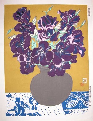 Tokuriki: Turkish Bellflower in Vase - Ronin Gallery