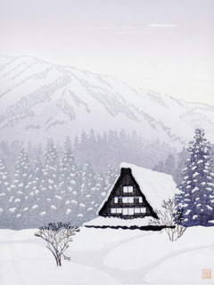 Miyamoto: Snow at Takayama - Ronin Gallery