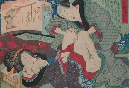 Utagawa Kunisada: Voyeur with a Telescope - Ronin Gallery