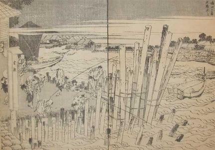 Katsushika Hokusai: Fuji in the Evening Sun at Shimadagahana - Ronin Gallery