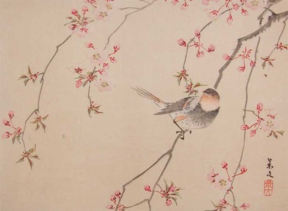 Matsumura Keibun: Cherry Blossoms in Snow - Ronin Gallery