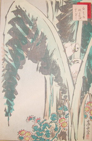 Sugakudo: White Sparrows and Banana Leaves - Ronin Gallery