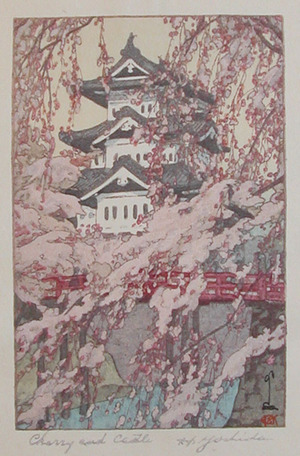 Yoshida Hiroshi: Cherry and Castle - Ronin Gallery