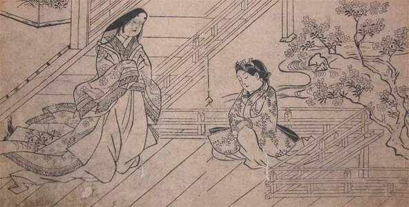 Hishikawa Moronobu: Mother and Son - Ronin Gallery