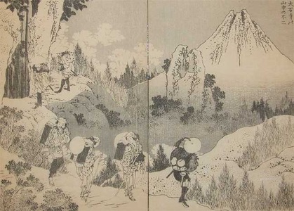葛飾北斎: Fuji in the Mountains of Taisekiji Temple - Ronin Gallery