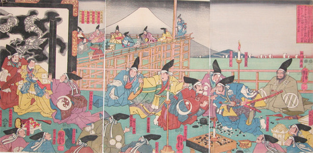 Utagawa Kuniyoshi: Planning the Great Battle of Hyogo - Ronin Gallery