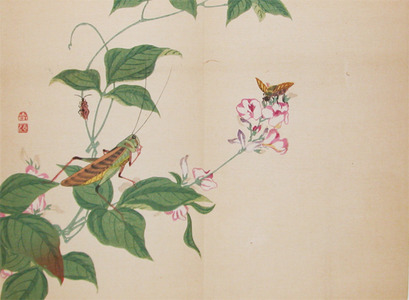 Shunkei: Grasshopper and Bee - Ronin Gallery