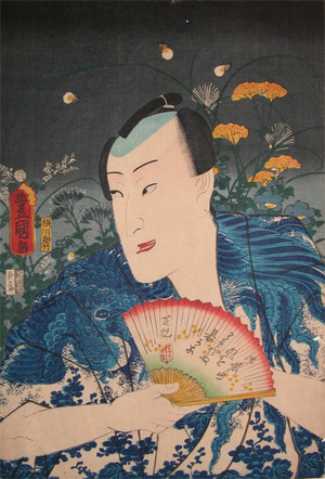 Utagawa Kunisada: Fireflies and Phoenix - Ronin Gallery
