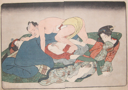 渓斉英泉: Yabai with Two Women - Ronin Gallery