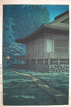 Kawase Hasui: Moonlight at Sanzenin Shrine, Kyoto - Ronin Gallery