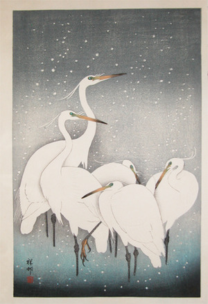 Shoson: Herons in Snow - Ronin Gallery