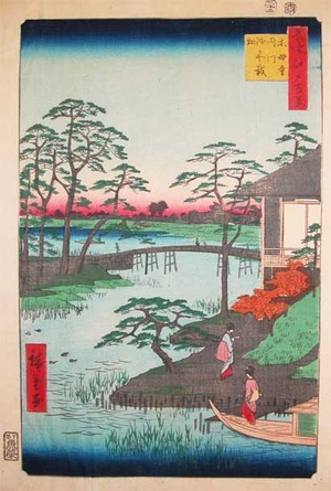 Utagawa Hiroshige: Gozensaihata at Mokuboji Temple - Ronin Gallery