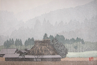 Sano: Snow at Miyama - Ronin Gallery