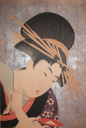 Kitagawa Utamaro: Drinking Sake - Ronin Gallery