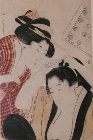 Kitagawa Utamaro: Hair Styling - Ronin Gallery