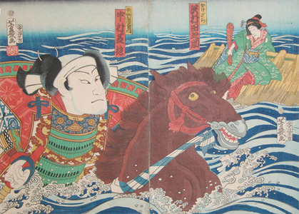 Ochiai Yoshiiku: Nakamura Shikan and Sawamura Tanosuke - Ronin Gallery