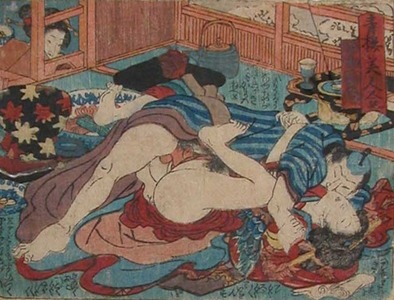 Utagawa Kunisada: Peeking - Ronin Gallery