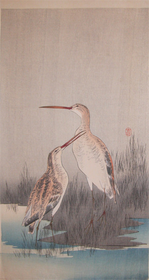 Koson: Two Snipes on the Shore - Ronin Gallery