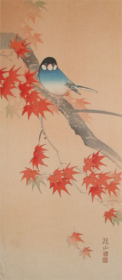 Sozan: Tit and Maple Leaves - Ronin Gallery