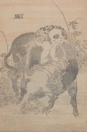 Katsushika Hokusai: Boy on an Ox - Ronin Gallery