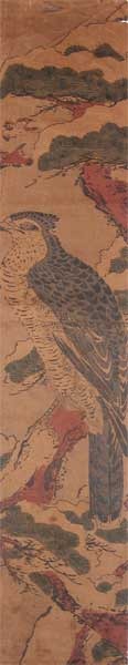 歌川豊広: Falcon on the Snowy Pine Tree - Ronin Gallery
