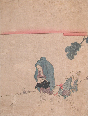 Katsushika Hokusai: Sudden Shower - Ronin Gallery