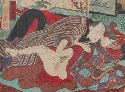 Utagawa Kunisada: Spring Soiree - Ronin Gallery