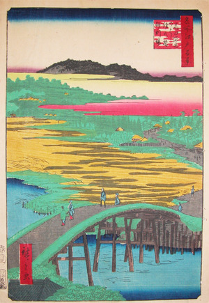 Suzuki Hiroshige (Hiroshige)による浮世絵「Sugatami Bridge, Takata」