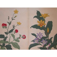 酒井抱一: Yellow and Purple Cuckoo Flowers - Ronin Gallery