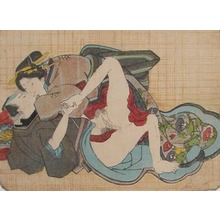 Japanischer Druck "Tickle My Toe" von Utagawa Kunisada, 歌川国貞 (Kunisada)