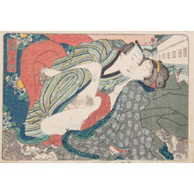 Japanischer Druck "Lover in Kasumigaseki" von Utagawa Kunisada, 歌川国貞 (Kunisada)