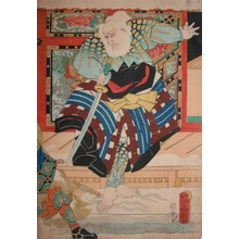 Utagawa Kunisada: Kabuki Actor in Front of a Dragon Screen - Ronin Gallery