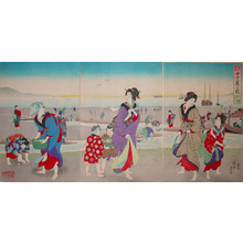 Toyohara Chikanobu: March: Gathering Shells - Ronin Gallery