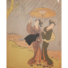 Suzuki Harunobu: Sudden Rain - Ronin Gallery