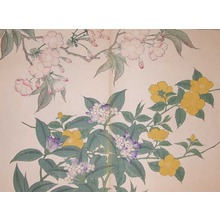 Sakai Hoitsu: Cherry, Japanese Kerria and Winter Daphne - Ronin Gallery