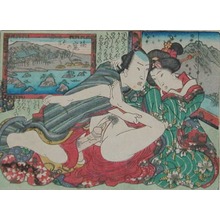 Utagawa Kunisada: Behind Screen - Ronin Gallery