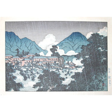 Kawase Hasui: Kankai Temple in Rain, Beppu - Ronin Gallery