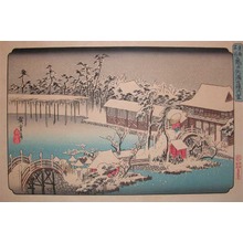 Utagawa Hiroshige: Reproduction: Kameido Tenmangu in Snow - Ronin Gallery