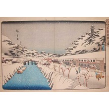 歌川広重: Snow at Akabane in Shiba - Ronin Gallery