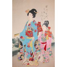 Toyohara Chikanobu: Summer Outing of Noble Lady - Ronin Gallery