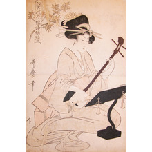 Kitagawa Utamaro: Bijin with Samisen - Ronin Gallery