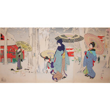 Toyohara Chikanobu: Snow in the Park - Ronin Gallery
