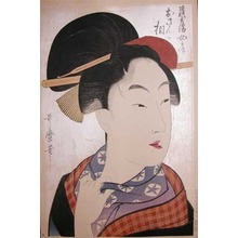 Kitagawa Utamaro: The Plaid Kimono - Ronin Gallery