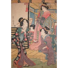 Kikugawa Eizan: Princess and Her Attendants - Ronin Gallery