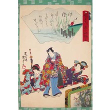 Utagawa Kunisada II: Channel Buoys: Chapter 14, Miotsukushi - Ronin Gallery