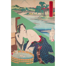 豊原国周: Bathing - Ronin Gallery