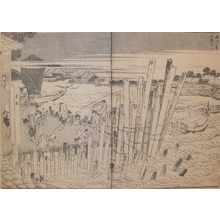 Katsushika Hokusai: Rough Waters and Fuji in the Evening Sun at Shimad - Ronin Gallery